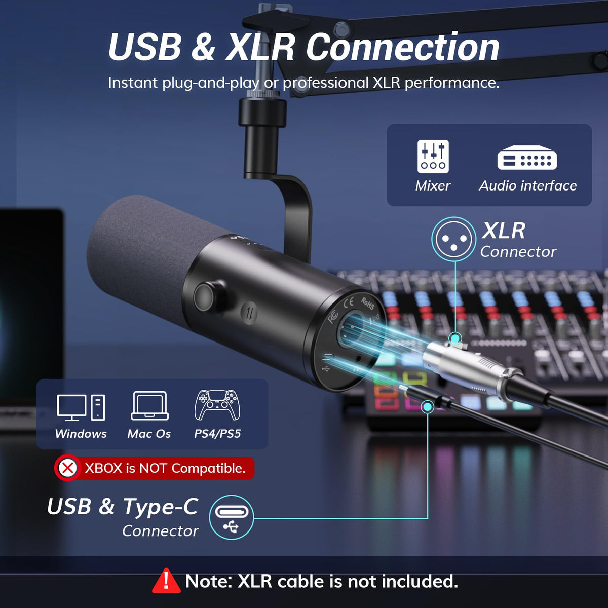 Dynamic Podcast Microphone V751