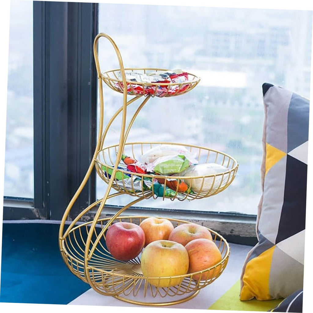 Black 3-Tier Iron Fruit Basket V895593