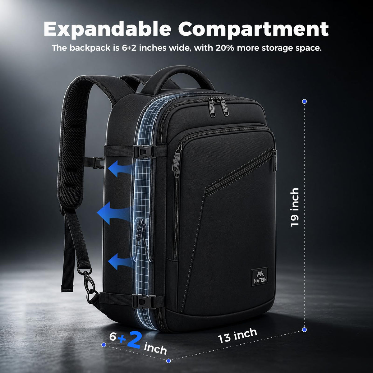 Extra Large Expandable Travel Backpack D612