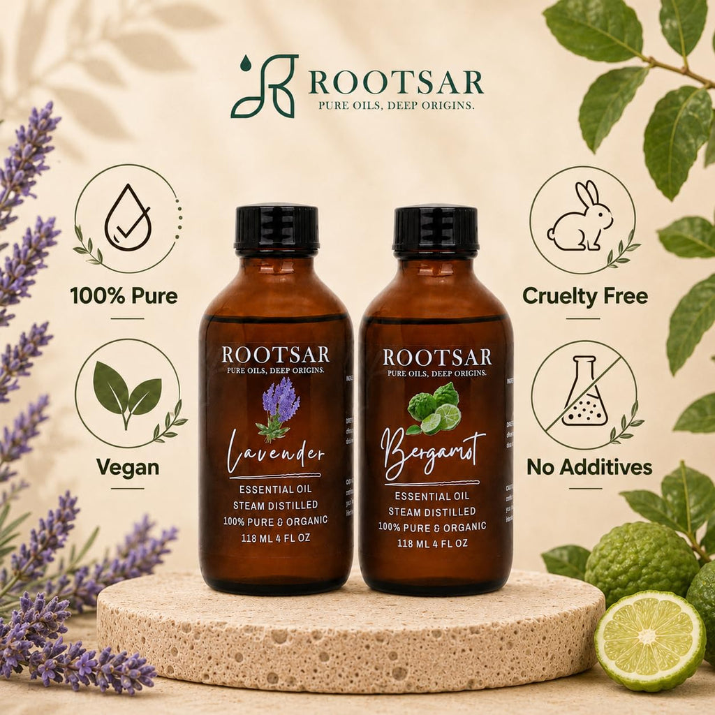 100% Pure Essential Oil Set Lavender & Bergamot 4 fl oz I973441