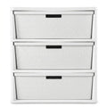 Opaque White 3-Drawer Plastic Storage Tower T97828
