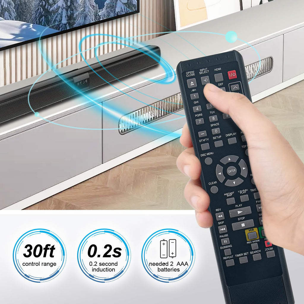Replace Remote Control for DVD VCR Combo Player F147