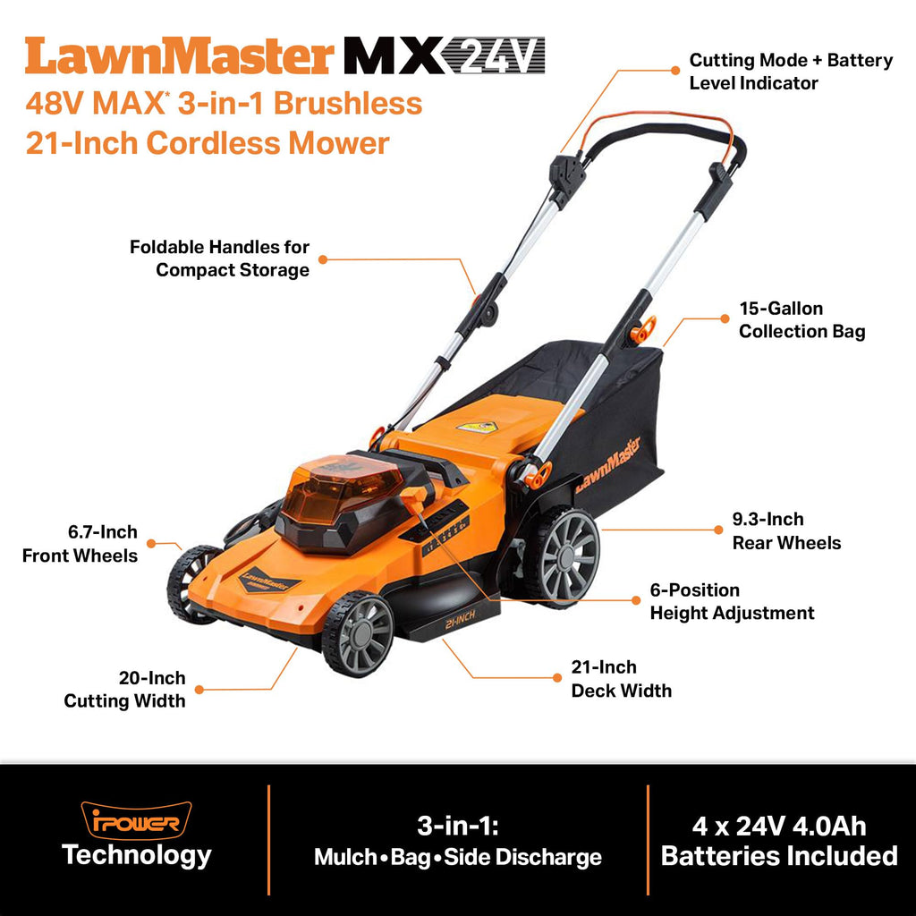 21 Inch Brushless Cordless Lawn Mower M6089
