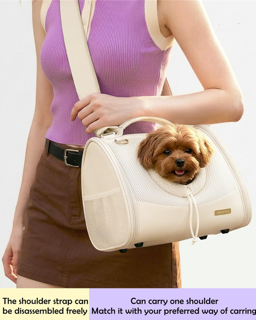 Adjustable Ventilated Front Facing Small Dog Cat Carrier Backpack E1961