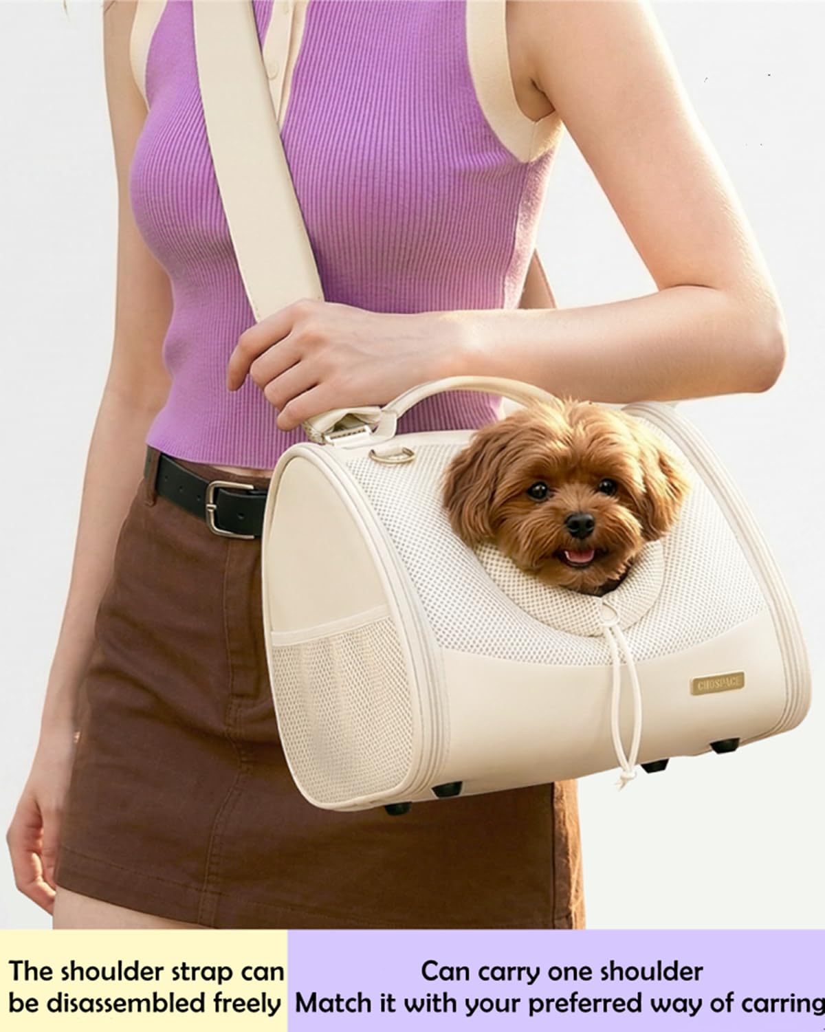 Adjustable Ventilated Front Facing Small Dog Cat Carrier Backpack E1961