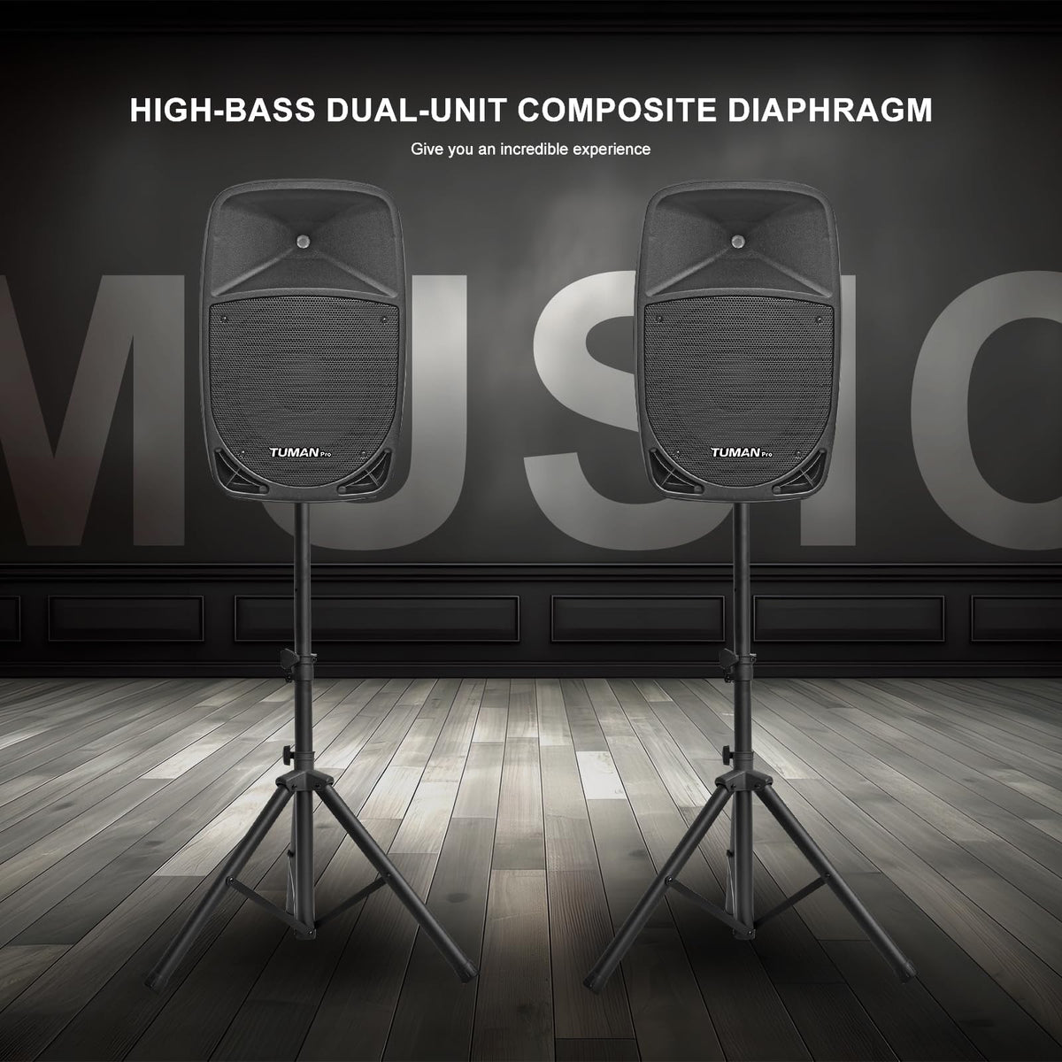10 inch 1200 Watt Bluetooth PA Speaker System with Microphone U45355