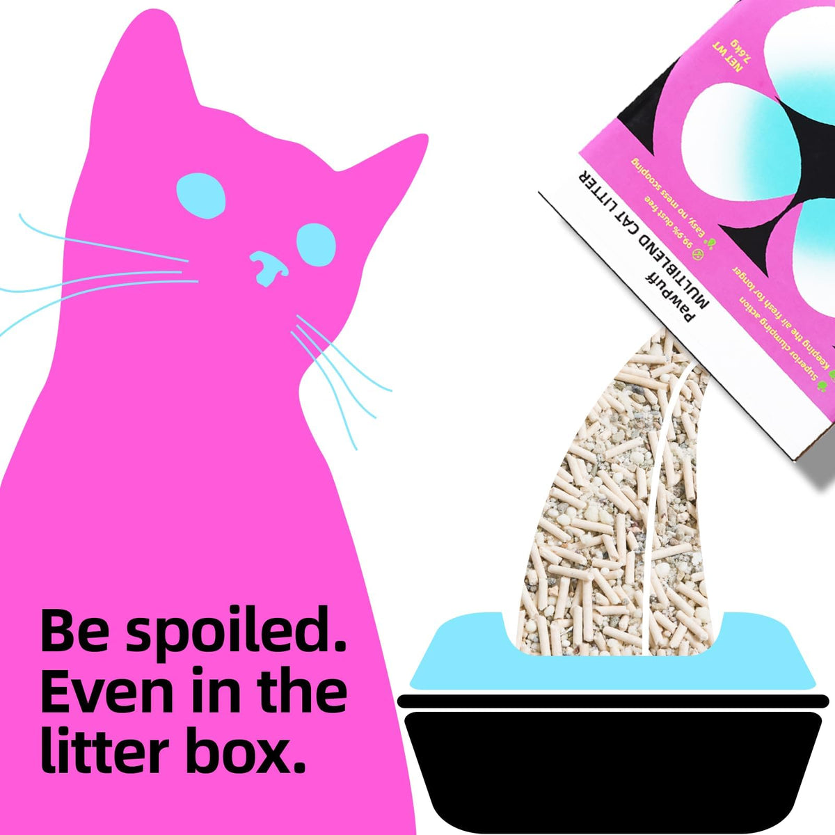Clumping Cat Litter 99.9% Dust Free Flushable Mixed Tofu and Bentonite Odor Control 16.8lb N109523