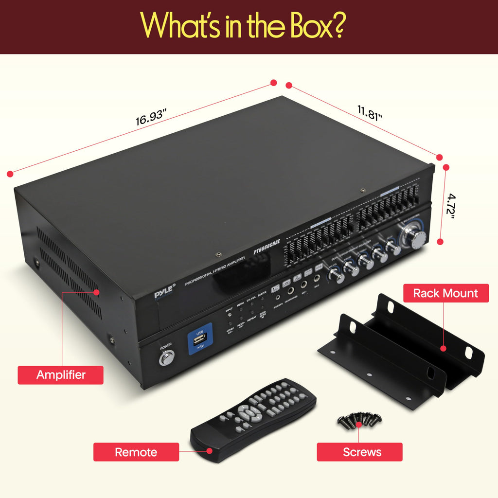 2000W 6-Channel Bluetooth Hybrid Home Amplifier D5110