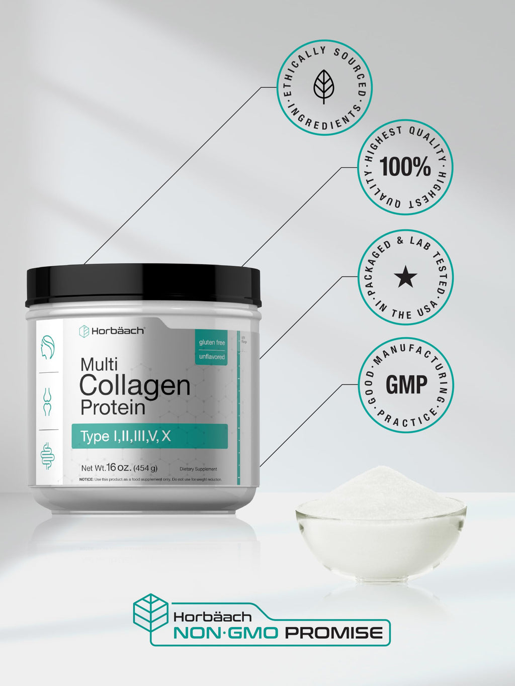 Multi Collagen Protein Powder 16 oz J1754