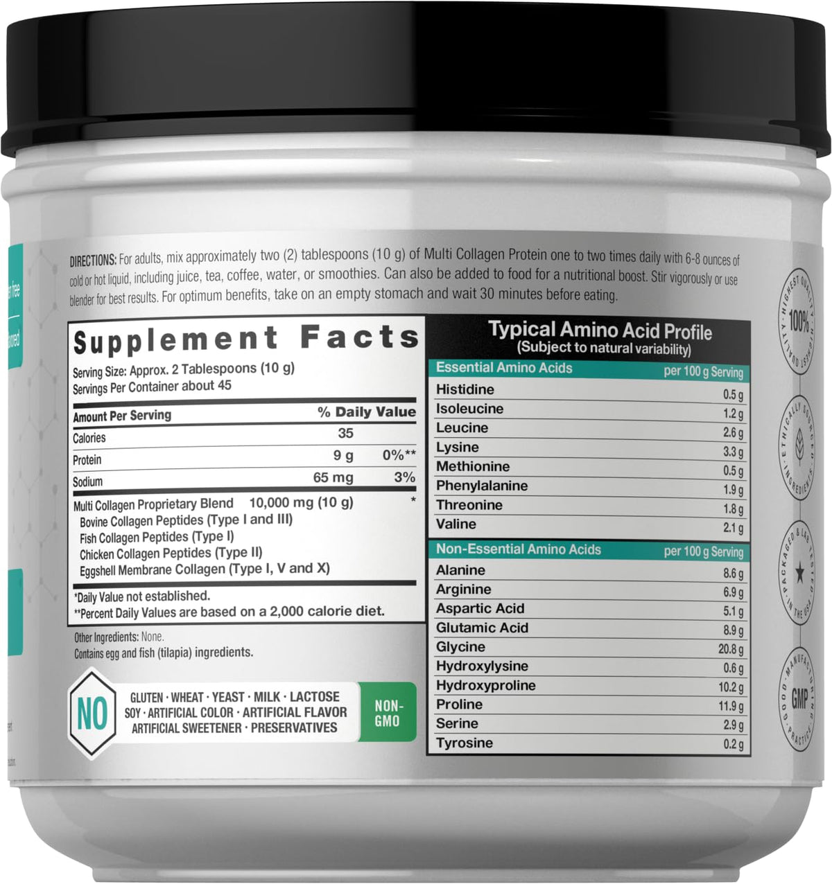 Multi Collagen Protein Powder 16 oz J1754