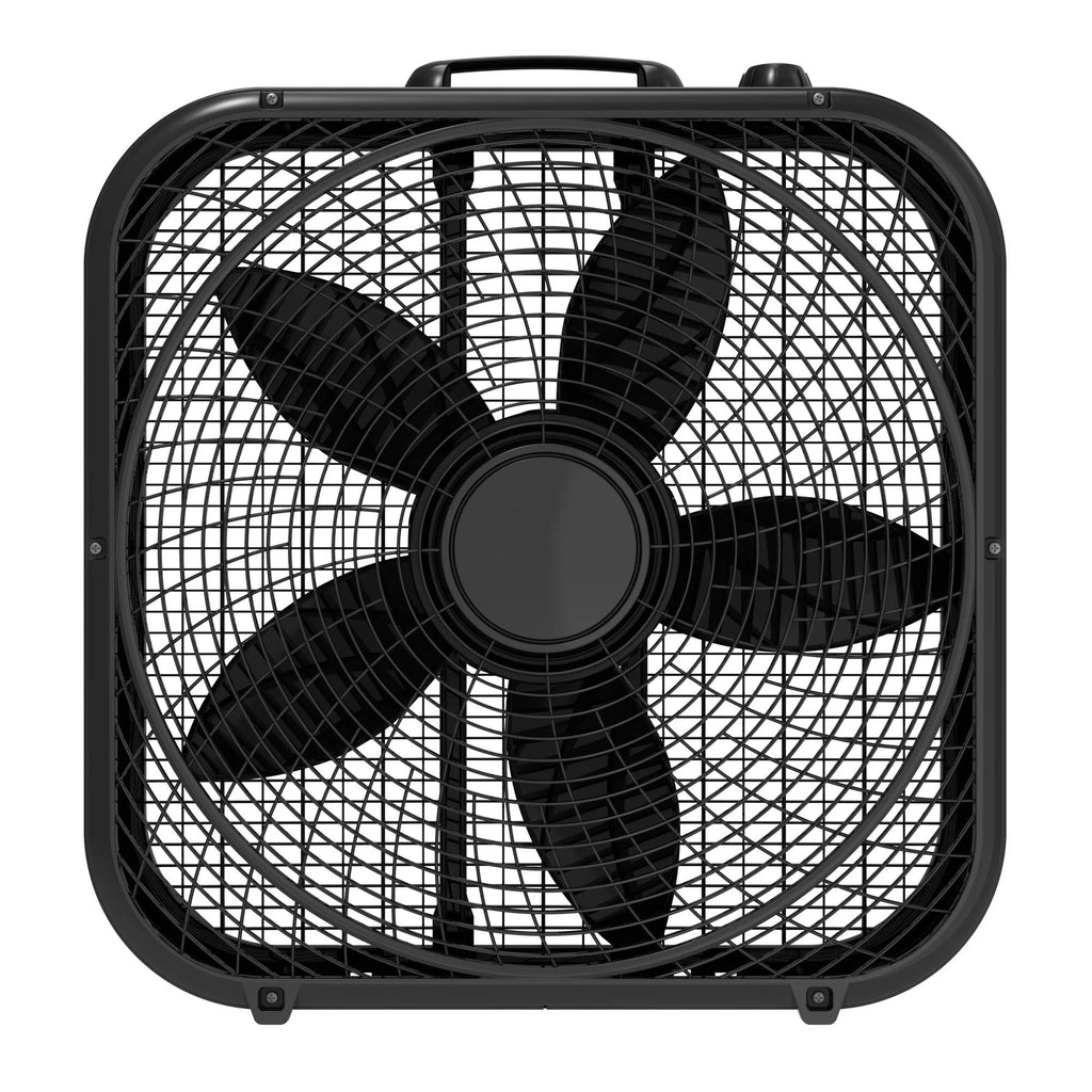 Black 20-inch 3-Speed Box Fan with Handle V862