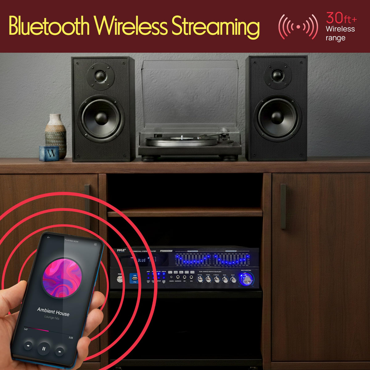2000W 6-Channel Bluetooth Hybrid Home Amplifier D5110