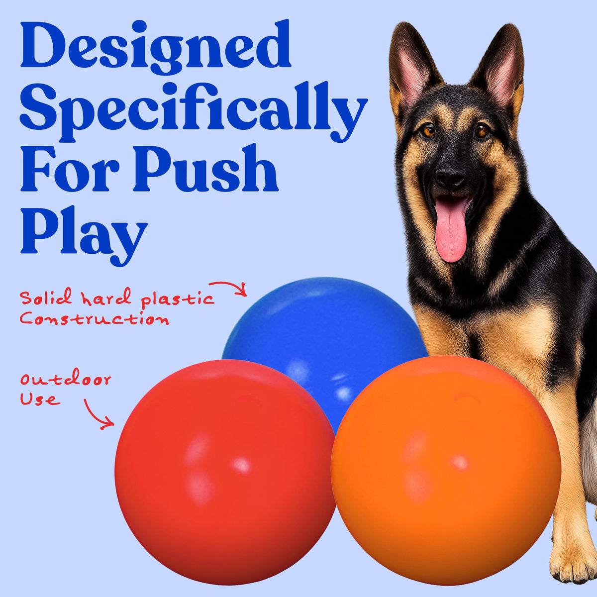 Red 10 Inch Dog Ball X163