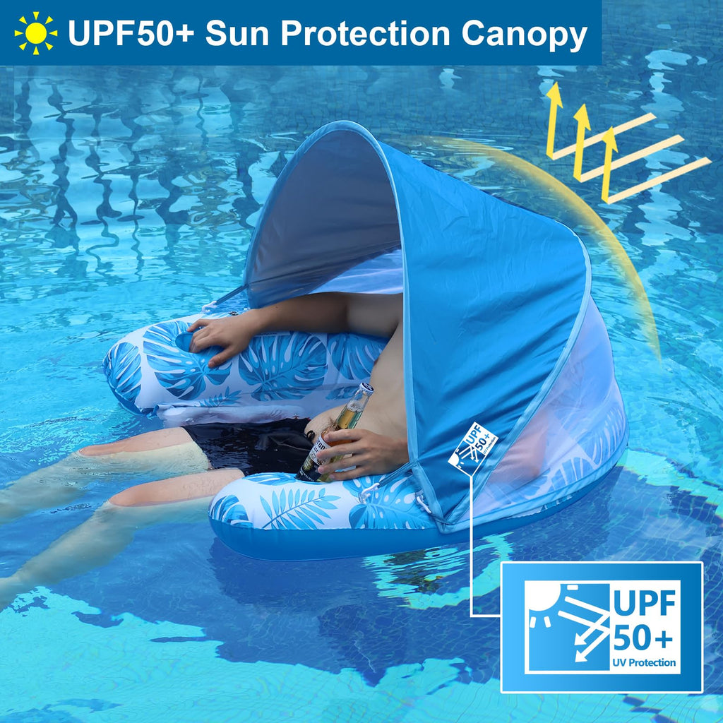 XL Pool Float with Canopy and Cup Holder U67069
