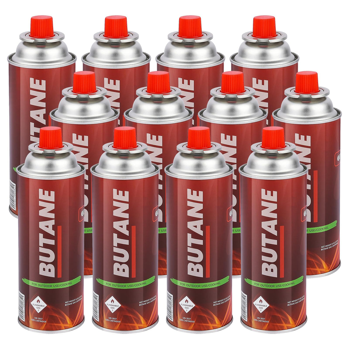 12 Pack 8oz Butane Fuel Cylinders C2833