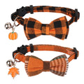 Orange Plaid Cat Collar P621