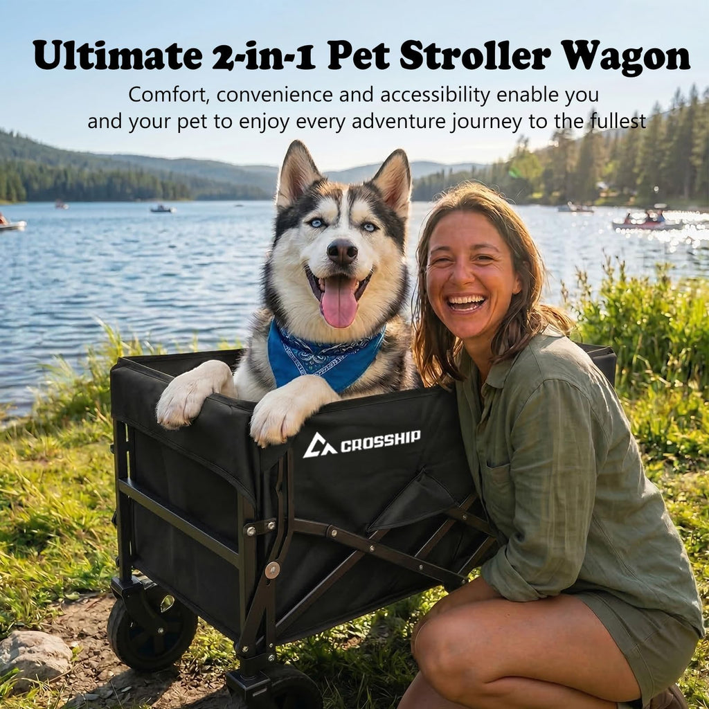 Folding Pet Wagon with Pet Pad M5672