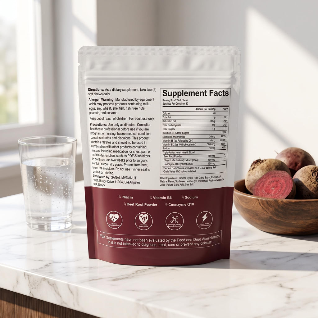 Beet Root Chews 500mg 60 Chews U69289