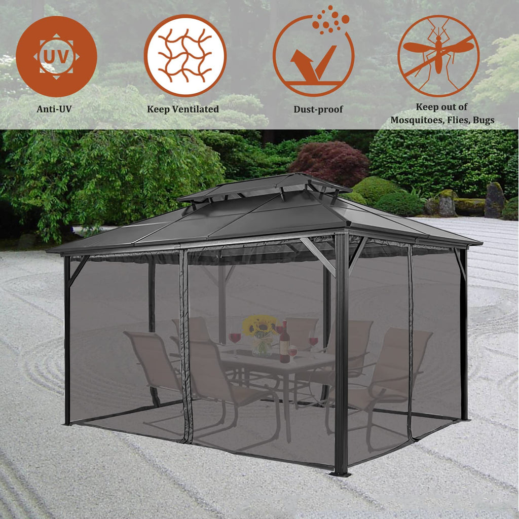 10x12 FT Black Mosquito Netting H987