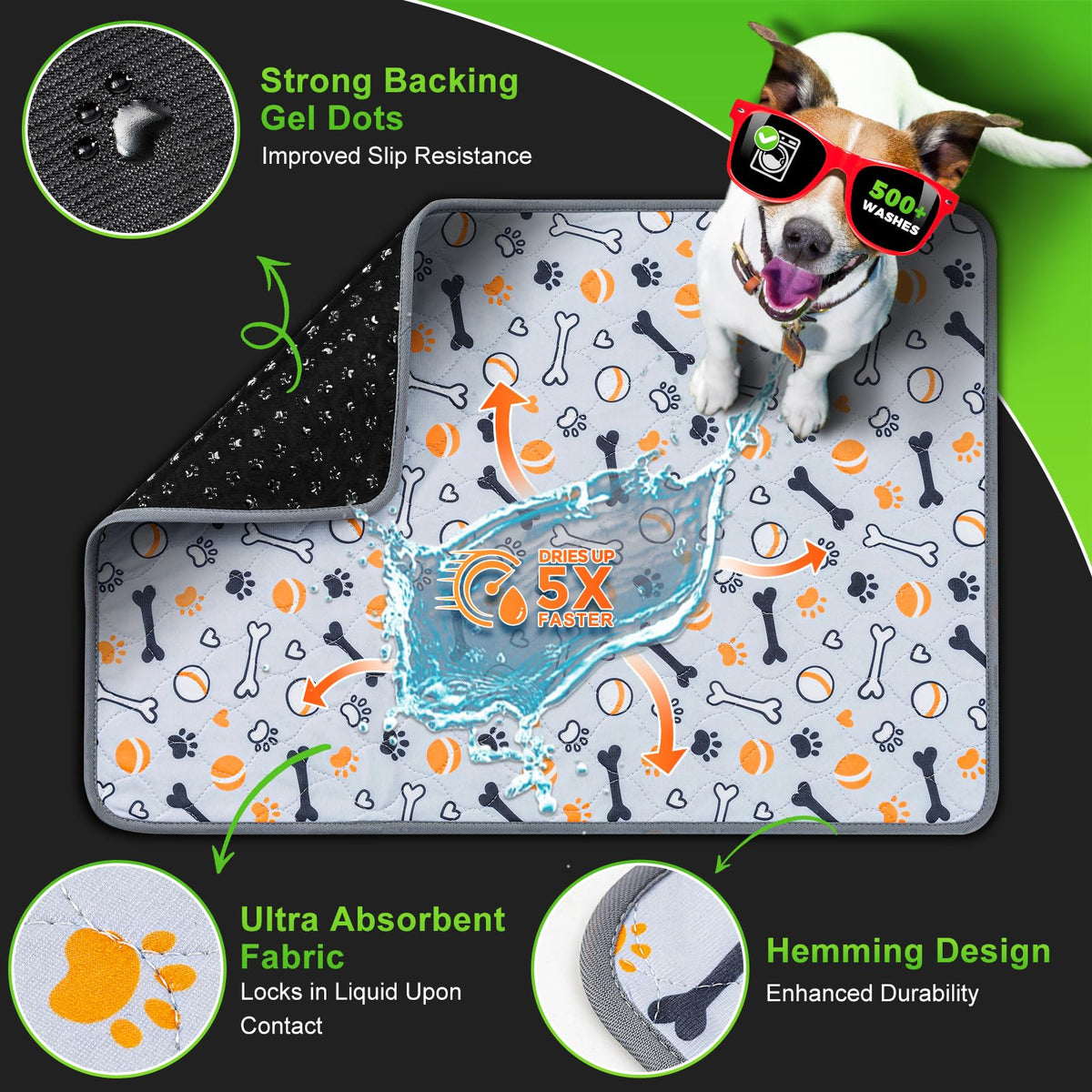 Large Artificial Turf Dog Grass Pad with Tray J8020