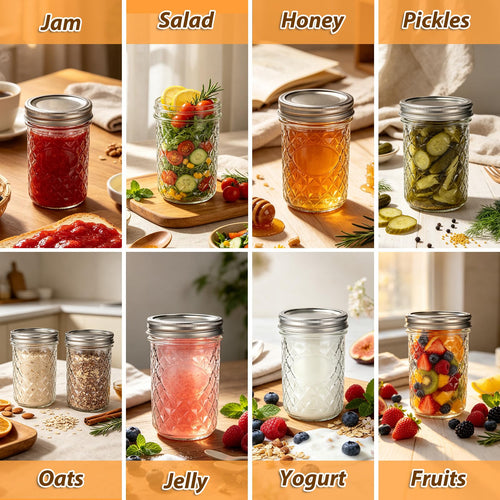 16oz Wide Mouth Mason Jars with Airtight Lids C294