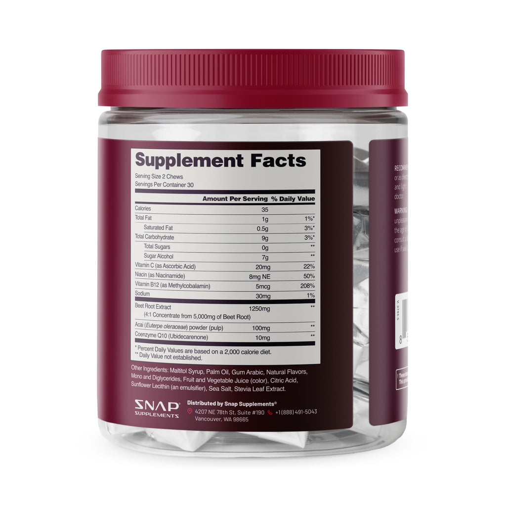 Beet Root Extract & CoQ10 Soft Chews, Mixed Berry, 60 Ct G3565