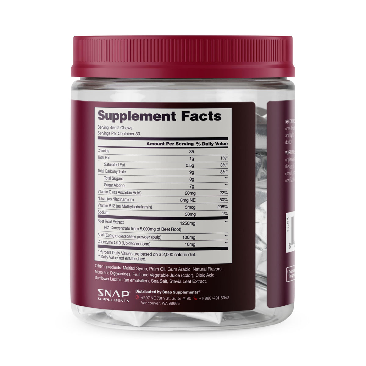 Beet Root Extract & CoQ10 Soft Chews, Mixed Berry, 60 Ct G3565