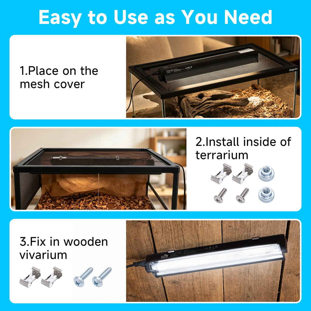 23-Inch 24W UVB Reptile Lighting Combo Kit H999