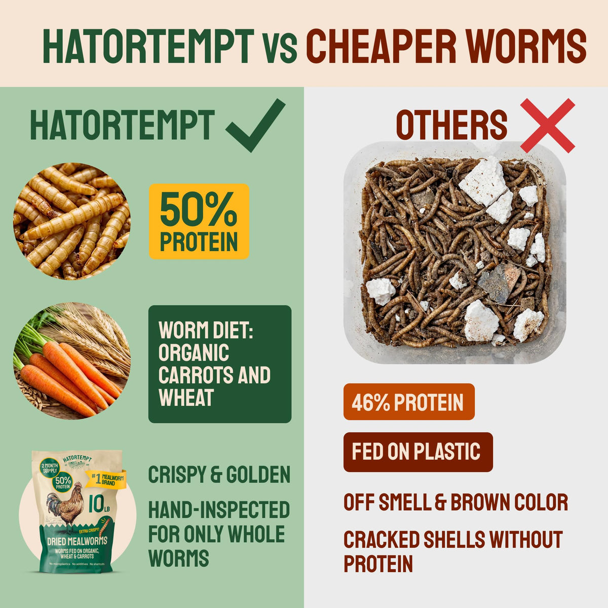 20lb Dried Mealworms Chicken Feed T886431