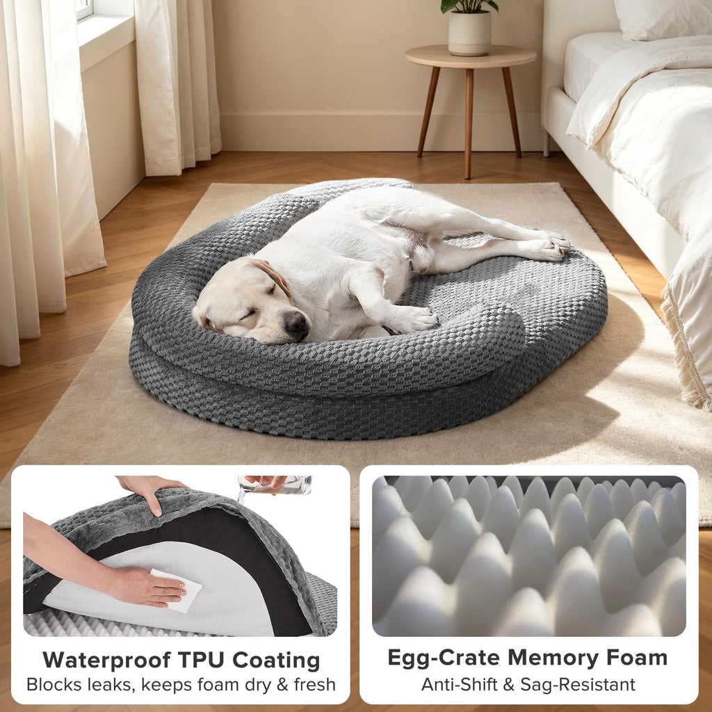 XL Washable Waterproof Orthopedic Dog Bed with Removable Cover D44338