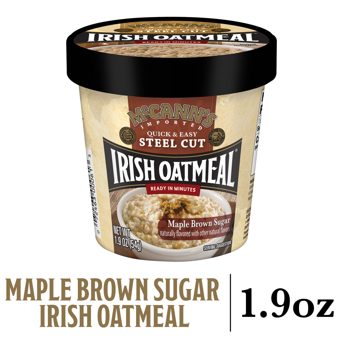 Instant Oatmeal Cup Maple Brown Sugar 1.9 Ounce Pack of 12 P822
