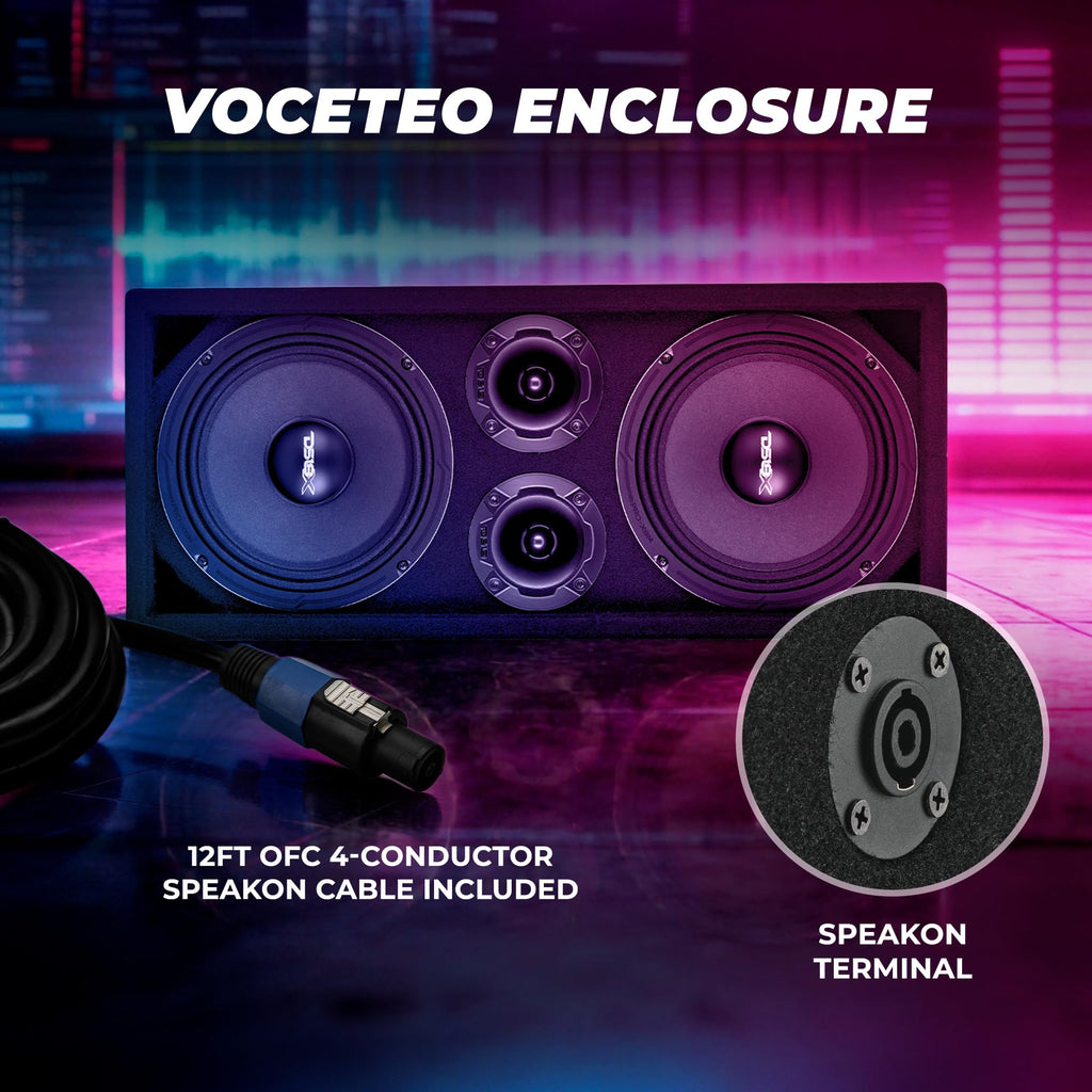 Ported Speaker Box with Dual 8" Mids, Tweeters & Amplifier Z78113