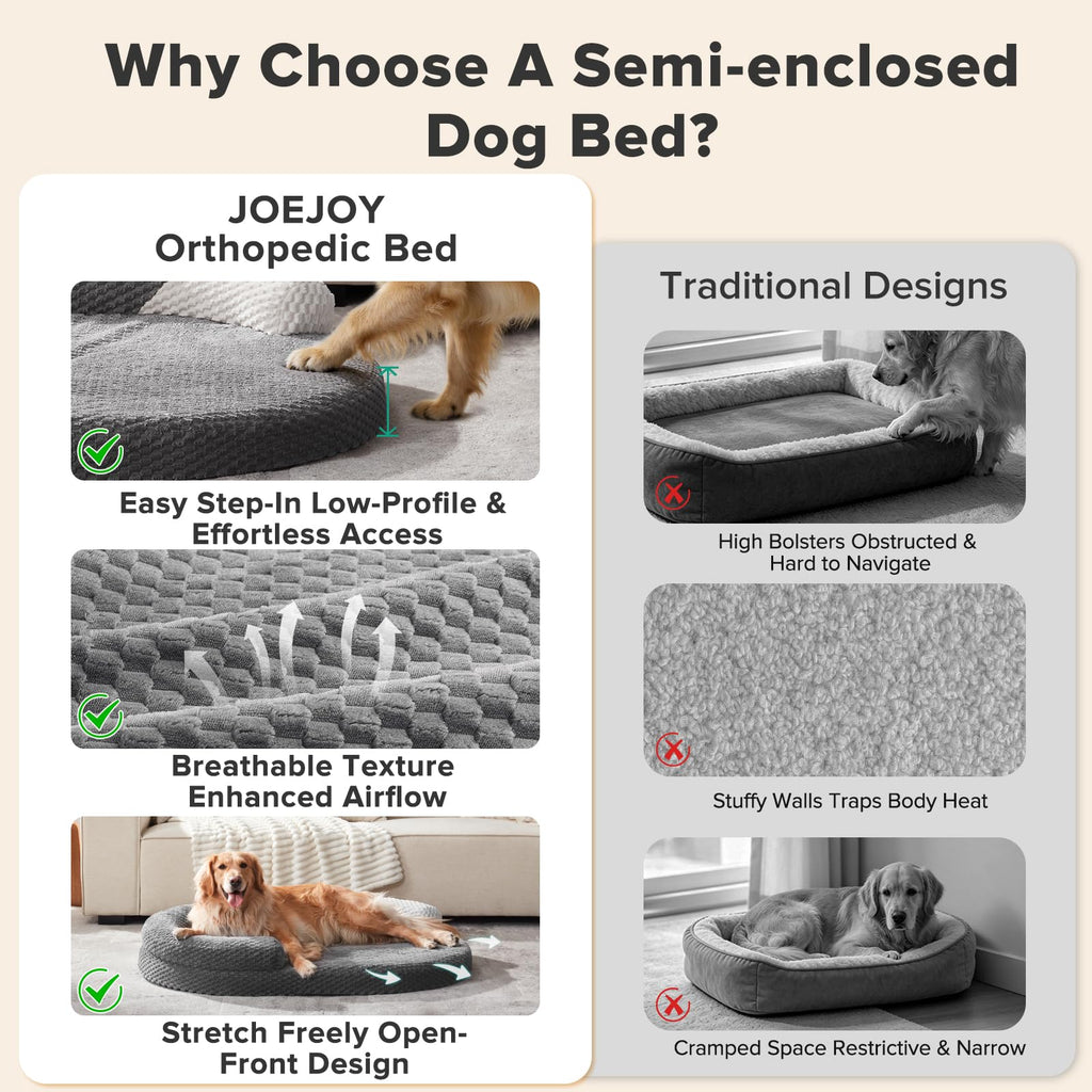 XL Washable Waterproof Orthopedic Dog Bed with Removable Cover D44338