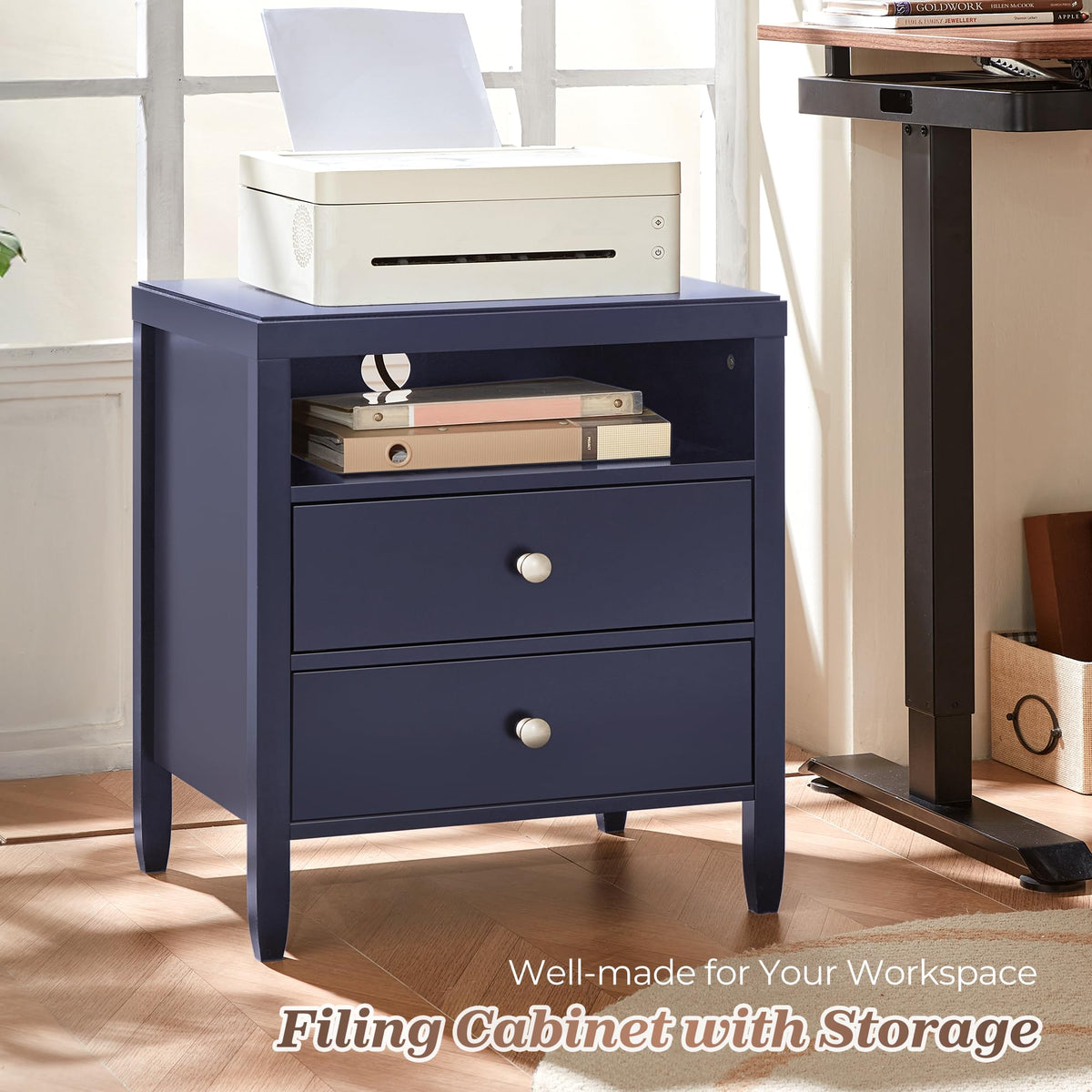 Blue Nightstand Set of 2 V110797