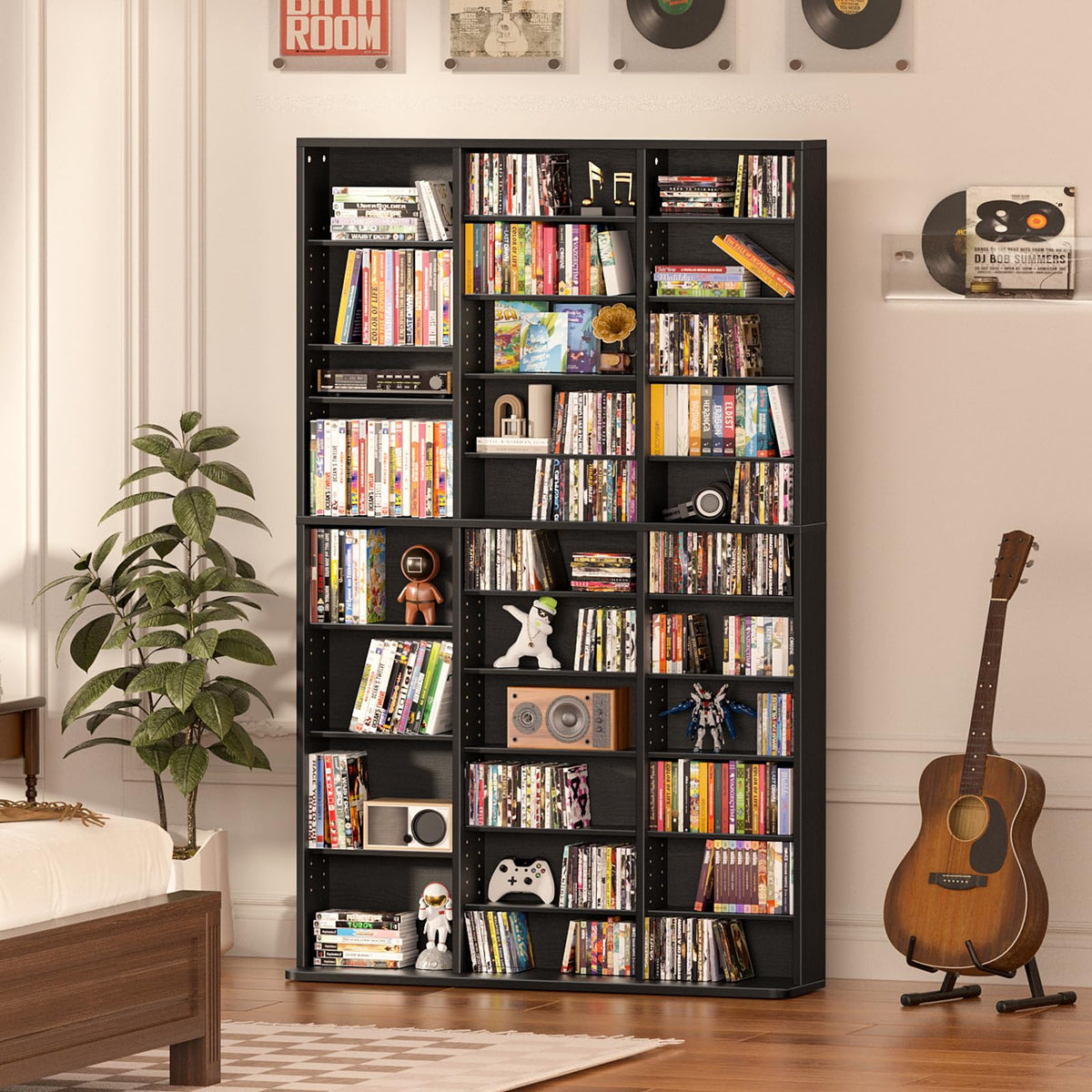 Black 11 Tier Display Cabinet D4770
