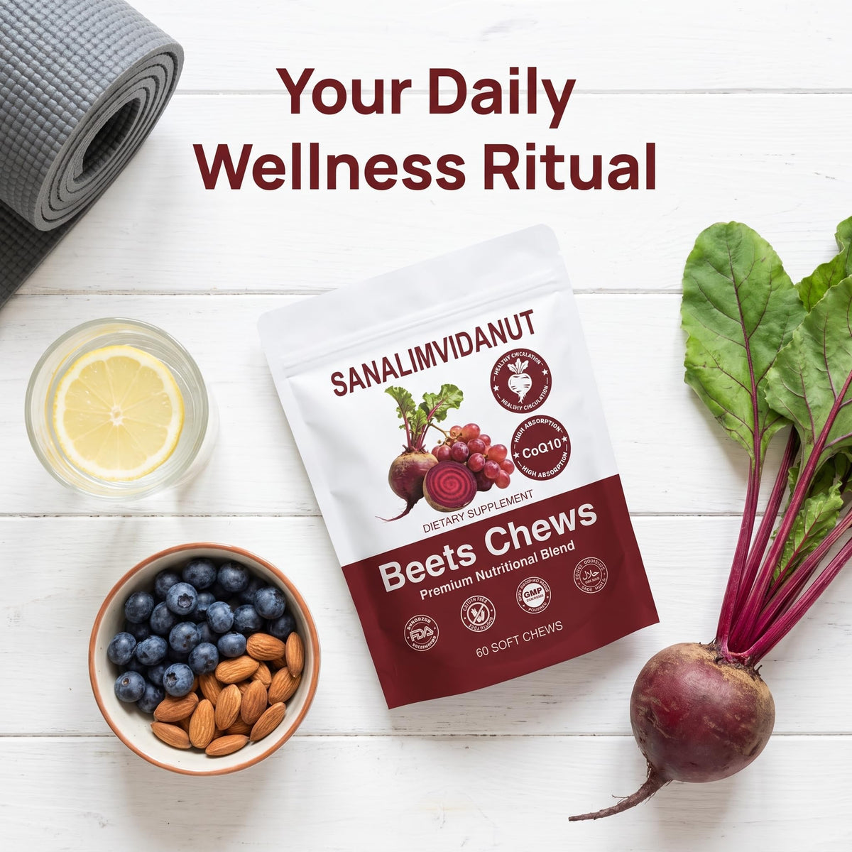 Beet Root Chews 500mg 60 Chews U69289