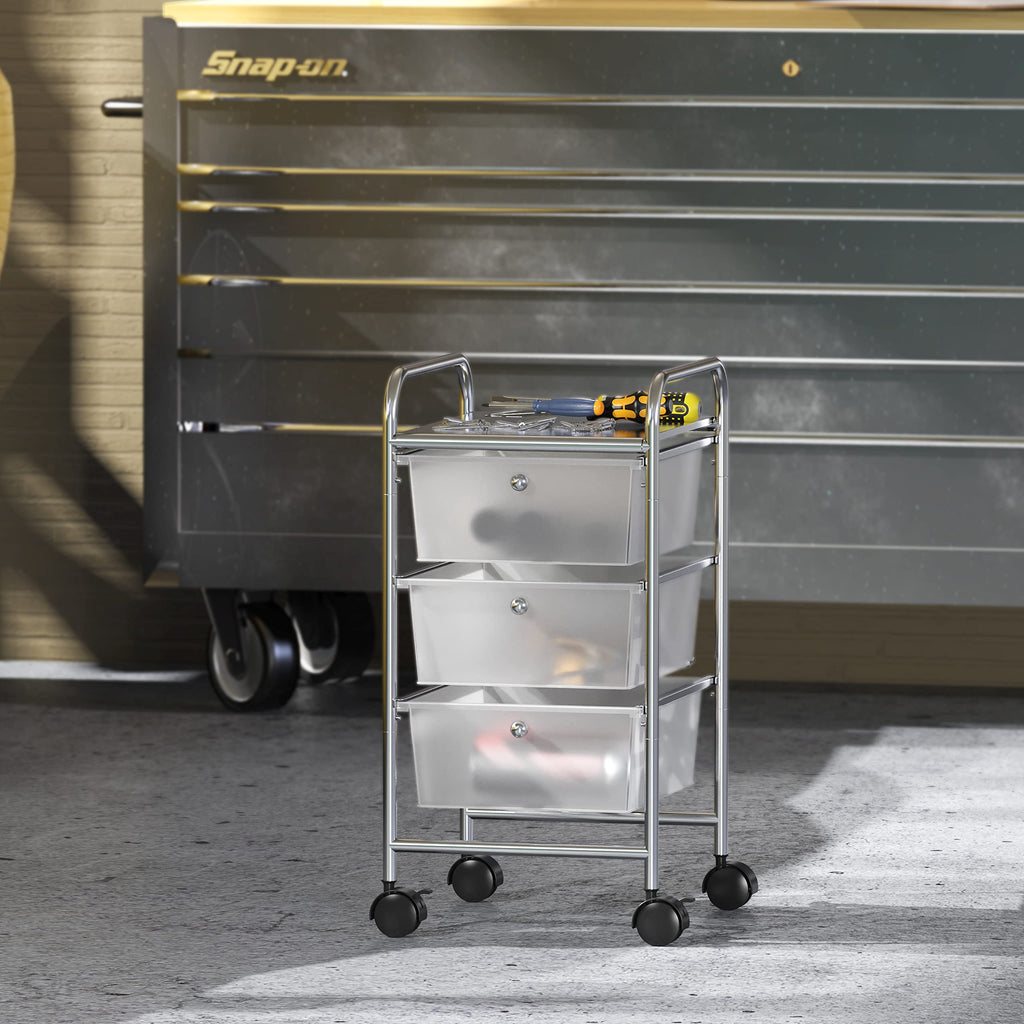 3 Drawers Rolling Utility Cart F786