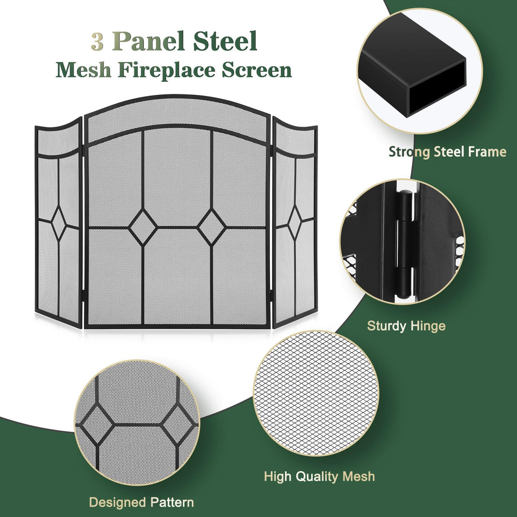 Fireplace Screen 3 Panel 48" x 30" S8316