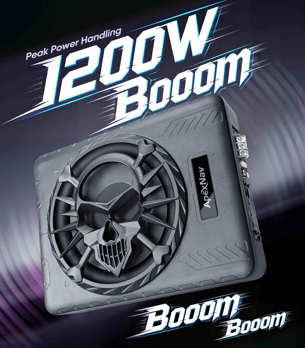 1200W Under Seat Car Subwoofer with LED Ambient Light K230741
