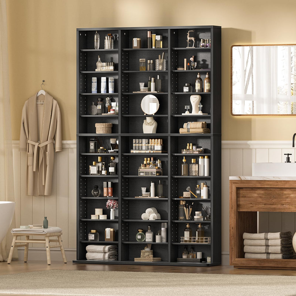 Black 11 Tier Display Cabinet D4770