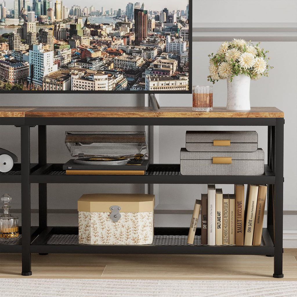 63" TV Stand with 3-Tier Storage Shelves Q74880