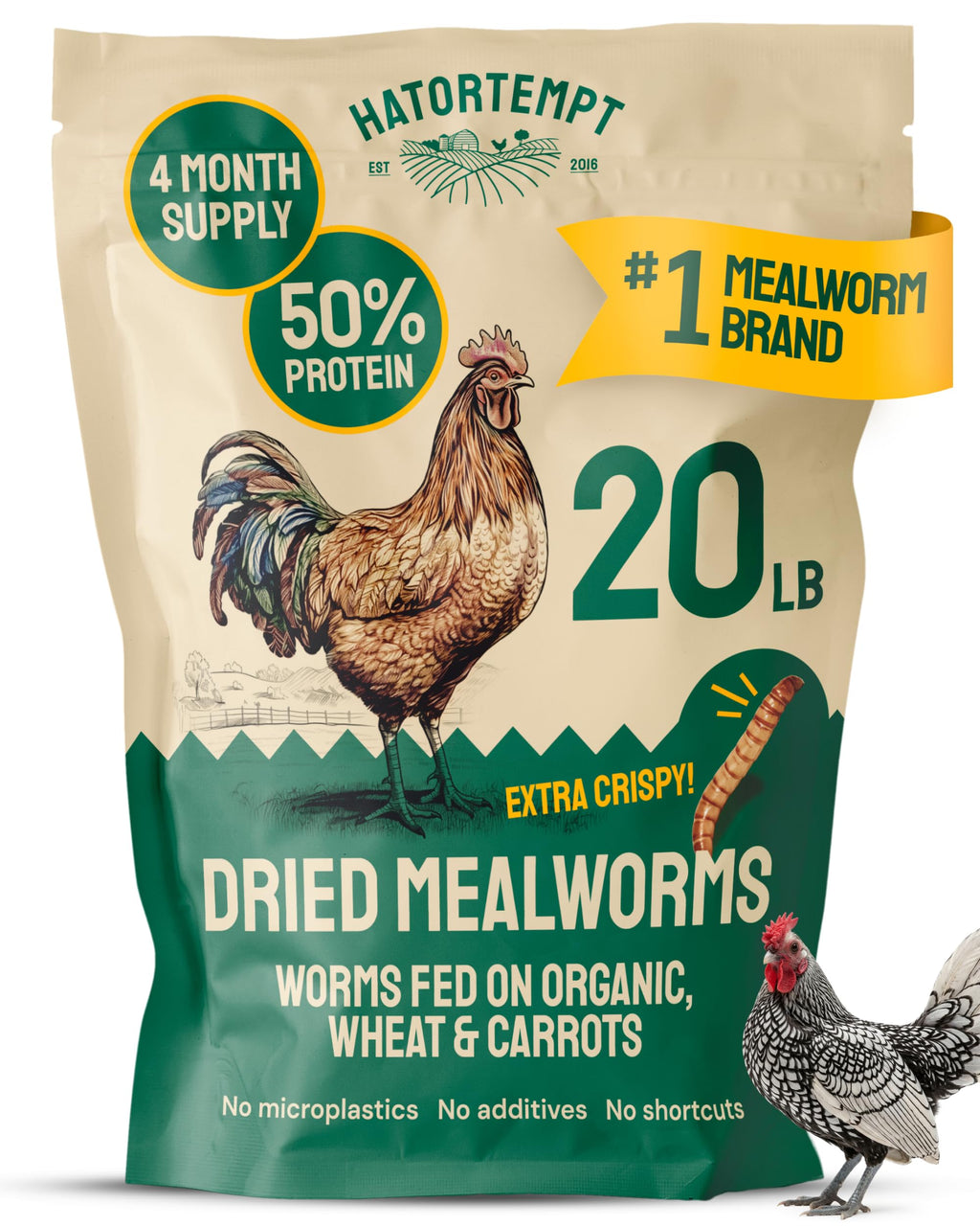 20lb Dried Mealworms Chicken Feed T886431