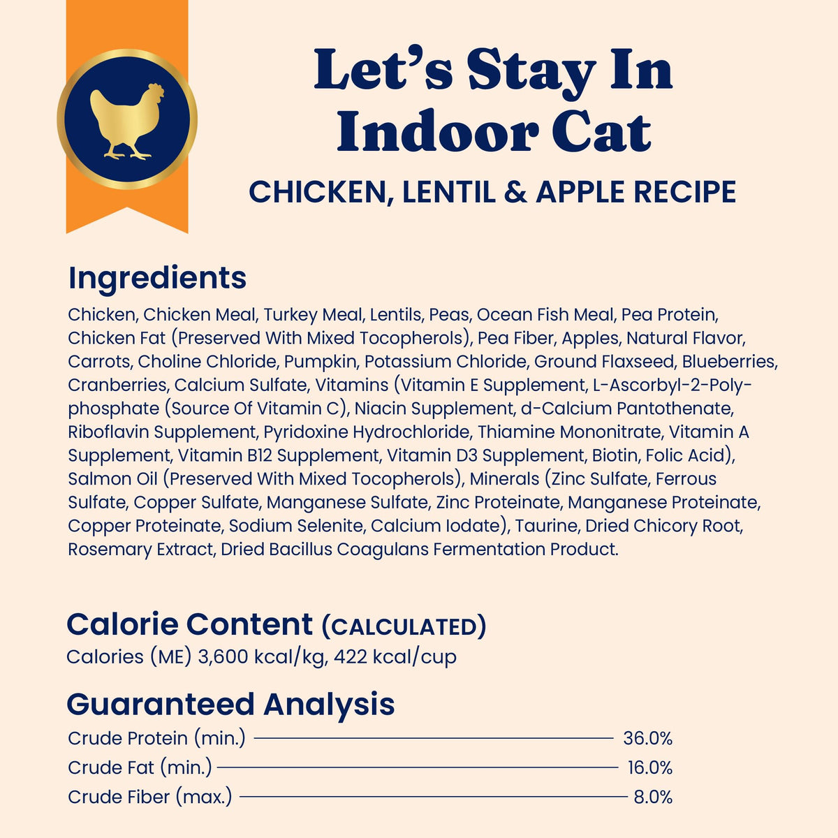 Solid Gold Indoor Chicken Dry Cat Food High Fiber, Adult & Senior Cats 12LB Z49820