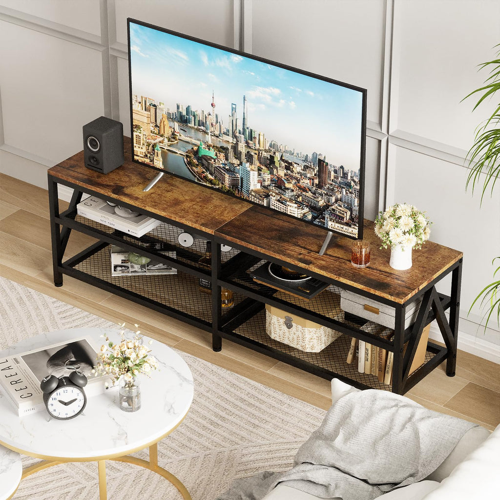 63" TV Stand with 3-Tier Storage Shelves Q74880