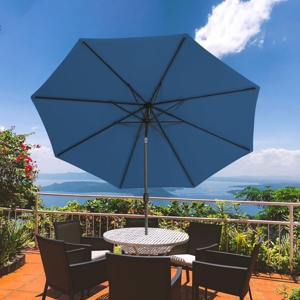 Red Patio Umbrella with Tilt and Crank J36161