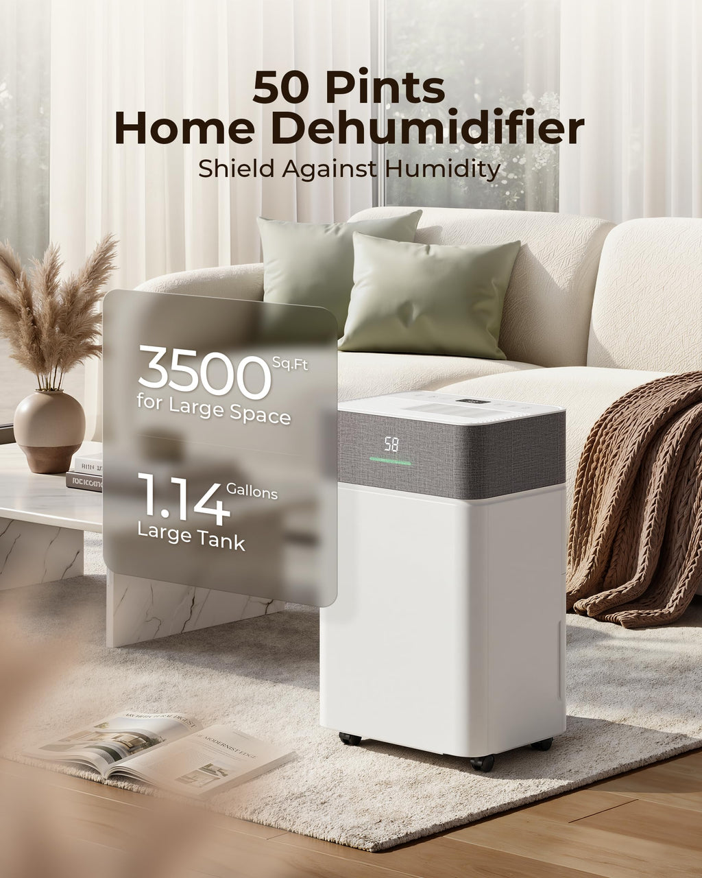 50 Pint Dehumidifier with Drain Hose C968