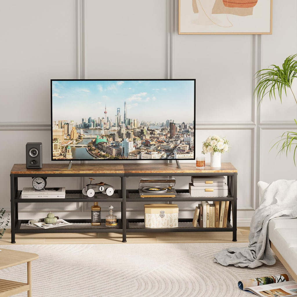 63" TV Stand with 3-Tier Storage Shelves Q74880