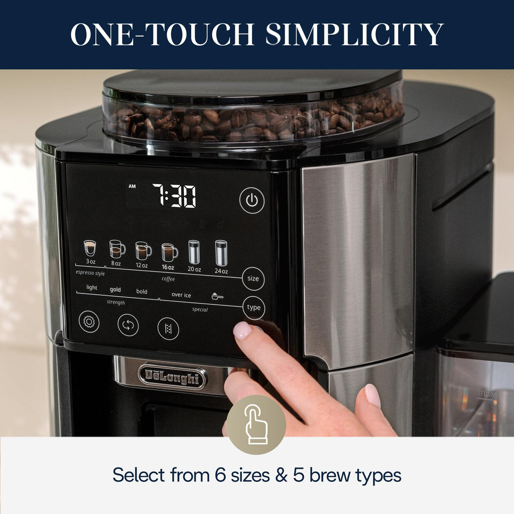 Drip Coffee Maker with Built-In Grinder N2296