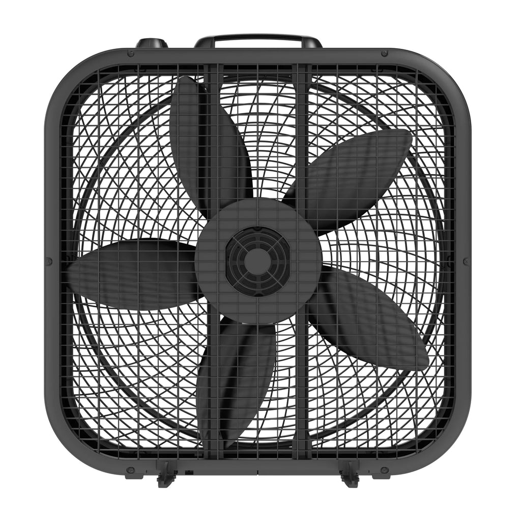 Black 20-inch 3-Speed Box Fan with Handle V862