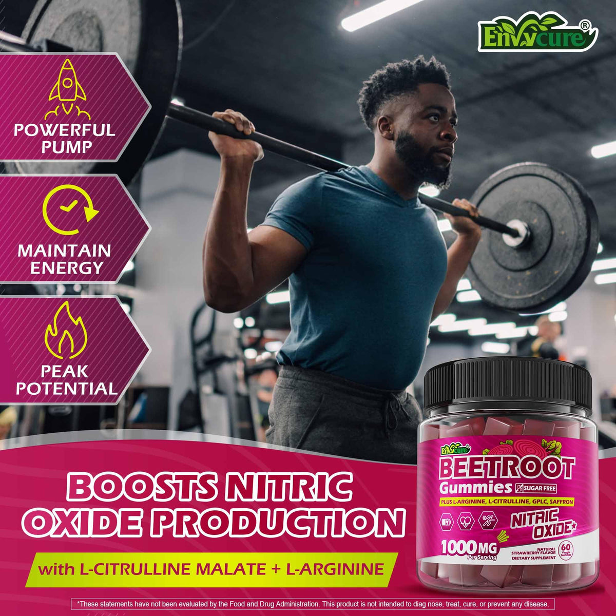 Beet Root Gummies with L-Citrulline & L-Arginine, Sugar Free G63326